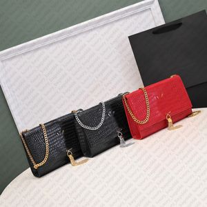 Luksusowe torby dla kobiet worki na pojedyncze ramię w torbie crocodile crossbody z frędzlami designerskie torby mody torebki Wysokiej jakości torby łańcuchowe torebka sprzęgła