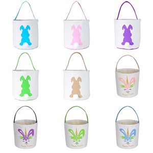 Factory Wholesale 9 Styles 25 cm Easter Tote Gift Bag Festival Celebrazione del cesto di caramelle di Pasqua Celebrazione Bunny Bucket Kids Regali