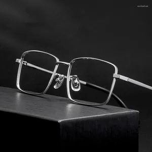 Sonnenbrillenrahmen Brillen Vintage Reines Titan Brillengestell Für Männer Und Frauen Optische Oculos De Grau Arbeitsbrillen