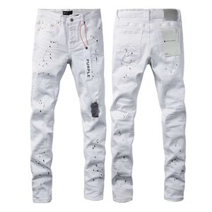 Calças casuais max masculino roxo calças pantalones homens rasgados jeans retos jeans jeans lágrimas lavadas sweethirts moda 629