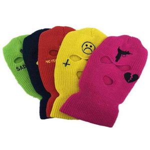 Neon Balaclava Three Hole maska ​​narciarska maska ​​taktyczna pełna twarz maska ​​zimowa kapelusz halloween impreza limitowana 278Z27743533356765