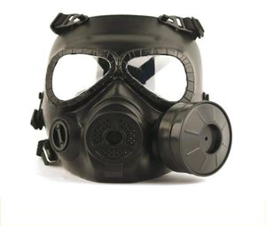 Tactical Head Masks Harts Full Face Fog Fan för CS WarGame Airsoft Paintball Dummy Gas Mask med fläkt för Cosplay Protection5653312