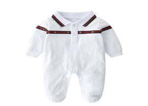 Vendita al dettaglio Baby lavorato a maglia manica lunga risvolto Pagliaccetto di cotone Neonato Natale 024M Pagliaccetti Tutina neonato Tutina per bambini onepiece5841194