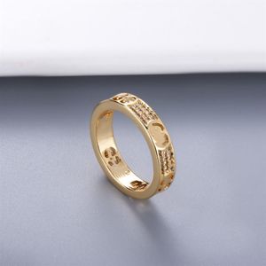 Designer Stones fashion ring luxury men's and women's rings gold couple couples high-quality jewelry simple personality261f