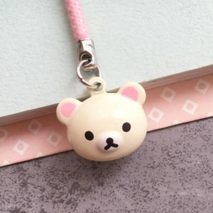 Liten grossist ny 10 st metall anime björn kyckling klocka pendeltelefon charms söt tecknad nyckelringar lanyard för nycklar smartphone rem