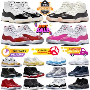 Jumpman 11 Basketbol Ayakkabıları Erkek Kadınlar 11s Napoliten Minnettarlık Kiraz Gece Yarısı Donanma Serin Gri Uzay Sıkışması Yetiştirilmiş Saf Menekşe Erkek Eğitmenler Spor Spor ayakkabıları