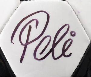 Collectible Collectible Pele Autograferad signerad signatur Signatur Auto Autograf inomhus/utomhussamling Sprots Soccer Football Ball