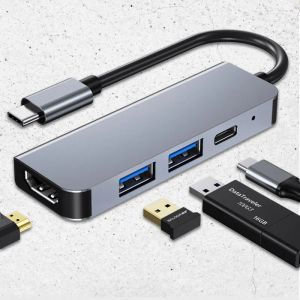 Connettori di computer portatili per computer stazione di docking di tipo-C di rete per la scheda di rete 3.0 Interfaccia USB 4-in-1 4K HD Multifunction Expansion Dock LL LL