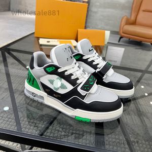 2024 Designer Casual Shoes Men Luxury Sneaker Trainer Virgil Calfskin High quality black Green Red Blue Letter Overlays Leather Platform Low Sports trainers