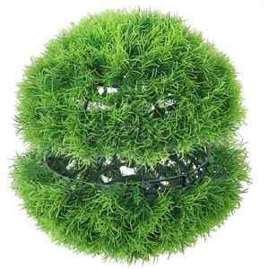 Dekoratif çiçekler yapay çim topu açık toplar Noel sehpa bitki topiary