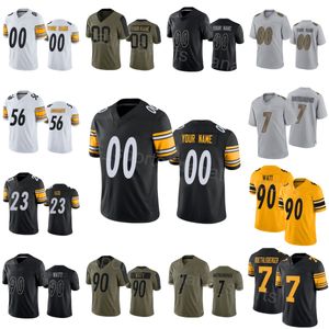 Child Man Women Football 55 Cole Holcomb Jerseys Kids 50 Elandon Roberts 31 Keanu Neal 23 Damontae Kazee 56 Alex Highsmith 7 Ben Roethlisberger 90 TJ Watt Stitched