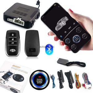 Atualização Universal Auto Alarm Car Remote Start Stop Kit Bluetooth Mobile Phone App Control Motor Ignition Open Trunk PKE Keyless Entry Car Alarm