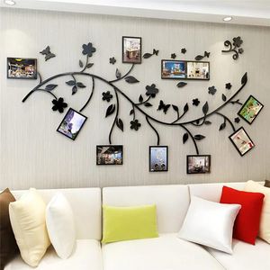 Stickers Red Green Black 3D DIY Photo Tree Branch PVC Wall Decals/Adhesive Family Wall Stickers Mural Art Home Decor Bedroom Stickers Y2001