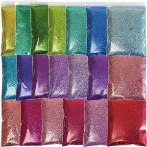 20Bag 200g Shiny Fine Nail Glitter Powder Chunky Pigments Decoration For DIY Manicure Accessories Nail Supplies For Professional 231227