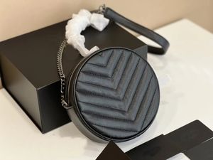 High quality shoulder bag designer design women's Leather Mini round cake bag delivery box