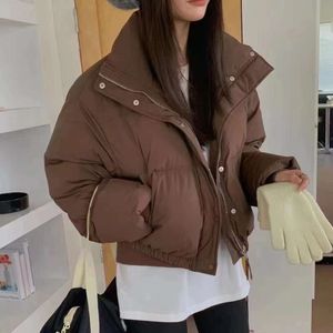 Nova jaqueta de retalhos de pão para mulheres inverno 2022, nova versão coreana de tendência de jaqueta de trabalho curta e curta curta e popular