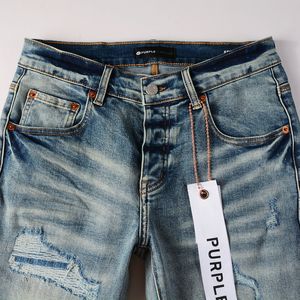 Mor Jeans Tasarımcı Kot Pantolon Vintage Patchwork Lüks Dot Desen Mens Pants Retro Mor Marka Kotu