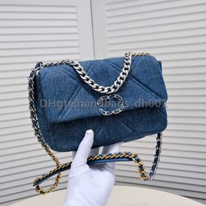 Torba crossbody 19 Flap Blue Denim damska torebka na ramiona torebka Paryska Paryska marka łańcuch mody Gabriel Ringer 26CMX16CM 2024