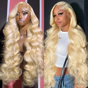 Peruki koronkowe peruki Blue Bezpośrednie, wstępnie rozluźnione ludzkie, gotowe do 40 cali miód 613 Blond Lace Frontal HD 13x4 Wave Body Wave 13x6 Front Front dla kobiet 230