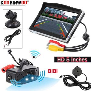 Auto Rückblick Kameras Parksensoren Koorinwoo Parktronic AHD CCD -Autokamera mit Sensoren 2 Autodetektor Alarm Back Up Radar Security System Parkesystem