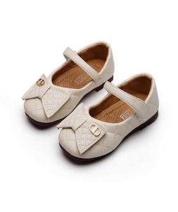 Platta skor svarta läderskor för barn flickor chic lägenheter barn Mary Janes med bowknot bowtie söt prinsessa elegant klänning sho3882894