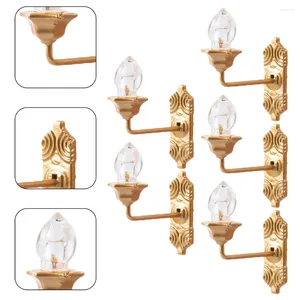 Wall Lamp 5 Pcs Spotlight Dollhouse Fairy Accessories Miniature Scene Abs Sand Table Decorative