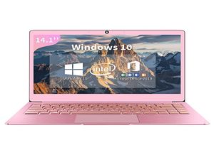 Laptop rosa de 14 polegadas HD Full Intel Celeron J4125 DDR4 8GB RAM 128GB 256GB 512GB SSD Windows 10 Metal Laptop Computador8417637