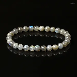 Strand Reiki Labradorite Beaded Multilayer Bracelets Men Women Flash Blue Light MoonStone Bangles Natural Stone Genuine Couple Jewelry
