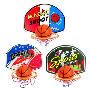 Palline Palline di plastica Basket Basket Hoop Toys 27X21cm Mini Basketball Board Famiglia Bambini Bambini Basket Toy Set Gioco da parete Mini Bas