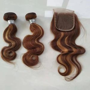 Caps Perückenkappen Htonicca Haarverlängerungen 8 Kurzer Bob -Stil Körperwelle Ombre 1B2730 Remy Human Hair Bündel Honigblonde Brasilianische Haare Wea