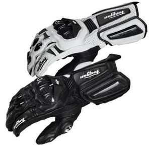 Luvas de moto de fibra de carbono de alta qualidade Luvas de couro Men Cycling Racing Guantes Moto Motorbike luvas 9673515