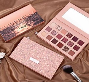 Novo Sparkle Shimmer Eyeshadow Palette 18色メタリックグリッターマット色素塗りアイシャドウパウダーメイクアップ製品