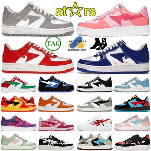 Дизайнер высшего качества Bapestasss Casual Bapestask8 Обувь Bapely SK8 STA Color Camo Combo Pink Green Abc Camos Pastel Blue Patent Leather Sneakers Trainers Trainers