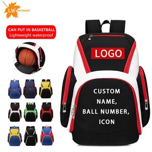 Personalized Basketball Backpack Men's Sports Gym Bag Youth Football Bag Large Capacity Backpack Custom Printed Pattern 231227