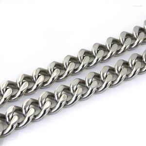 Chains 20''-36'' Stainless Steel 11mm Curb Link Necklace Or Bracelet Men's Jewelry