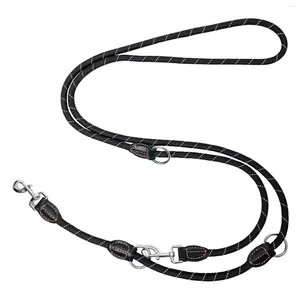 Dog Collars Double Head Nylon Ropes Heavy Duty Reusable Outdoor Training Running HandsWith Carabiners Leash Premium Reinforcement