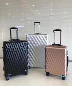 Väskor 202320 24 29 tum lyxig designer väska 19 grader aluminium internationell transport rullande bagage rese resväska vagn fodral