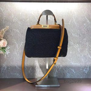 Väskor Evening Bags Handbag Weave Tote Bag Classic Twist Lock Interiör Dragkedja Pocket Gold Metal avtagbar axelband Crossbody Väskor h