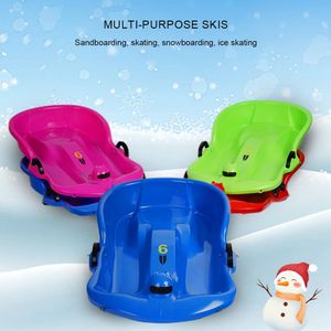 Plastic Snow Sled Sleigh Snow Speeder Sled With Pull Rope Toboggan Winter Sledge Kid Snow Scooter For Winter Sport Snow Sled 231227