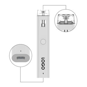 1,0 ml 2 ml engångsvapspenna Penna uppladdningsbara E -cigaretter 300mAh Batteri tom 510 förångare pennpatron förpackning