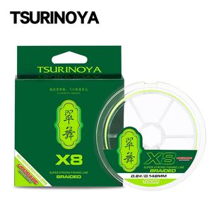 Tsurinoya 300m 150m 100m PE 꼰 낚시 라인 H8 Long Casting 8 가닥 멀티 필라멘트 스무드 와이어 14 50lb 솔트 워터 231227