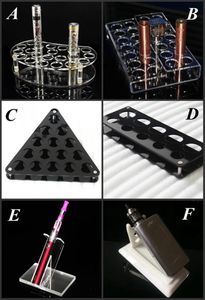 Articoli vari Il più recente display acrilico e cig trasparente nero supporto per scaffale base rack box vetrina per batteria atomizzatore rda box mod