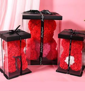 크리스마스 영원한 꽃 장미 곰 발렌타인 데이 교사의 날 생일 선물 로즈 PE 꽃 거품 곰 제품 40cm 상자 1-20
