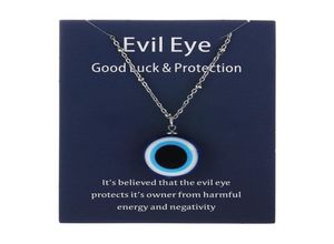 1PC Blue Glass Evil Eye Pendants Halsband för kvinnor Män Turkiet Lucky Necklace Choker smycken Tillbehör6052859