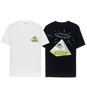 メンズTシャツの夏、新しいカップルのトップを持つ男性と女性との高品質のコットン半袖の楽しいプリントファッションウェア