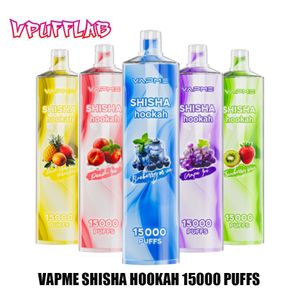 Originale Vapme Shisha Hookah 15000 sbuffi E-cig Penna a vaporizzazione usa e getta 650 mAh batteria ricaricabile 12 sapori da 25 ml di OEM pre-riempito