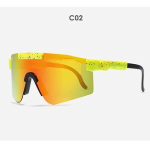 Pits vipers originais esporte google tr90 óculos de sol polarizados para homem/mulher ao ar livre à prova de vento 100% uv lente espelhada gift40