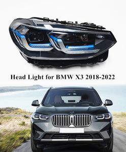 Conjunto de luz principal de sinal de volta drl led para bmw x3 2018-2022 farol g01 g08 e97 correndo lâmpada de feixe alto