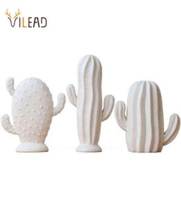 Decorative Figurines VILEAD Nordic Ceramic Cactus Desktop Decoration European Creative Plant Crafts Office Bedroom Living Room Dec7078874