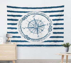 nautico navy arazzo casa dormitorio a strisce appeso a parete panno ancoraggio tapiz arazzi tartaruga di mare tappeto decorativo coperta5554536